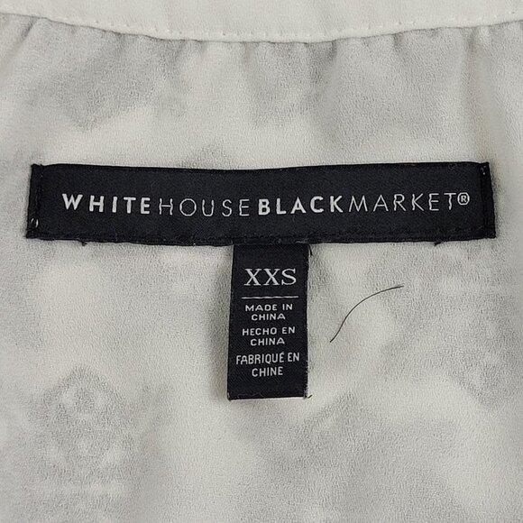 White House Black Market Mixed Print Tiered Blouson Dress size XXS - Picture 8 of 12